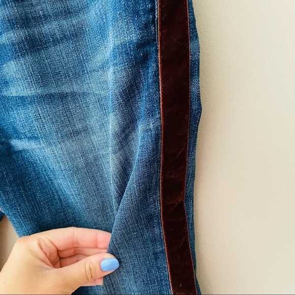 Current/Elliott Stiletto Velvet Striped Jeans Sz 26 - Picture 5 of 11